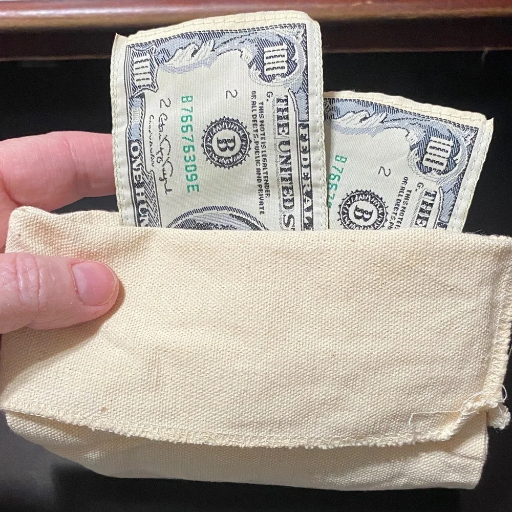 Vintage canvas money